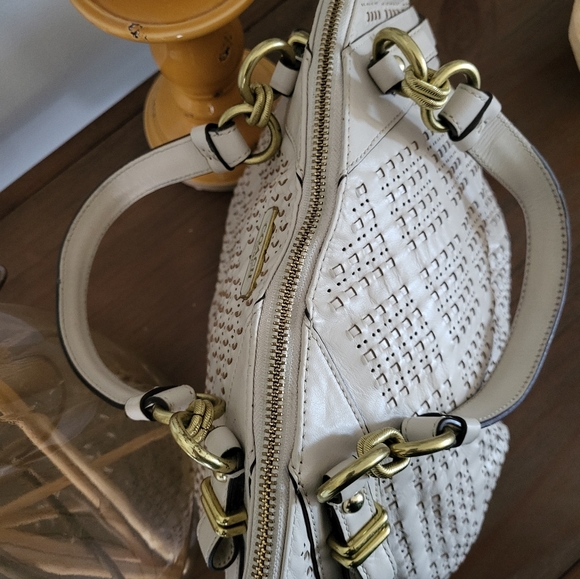 Coach Madison Sophia Satchel Bag in Perforated White/Bone Leather - Picture 5 of 9